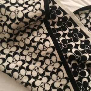 Coach Reversible Wool Scarf NWT